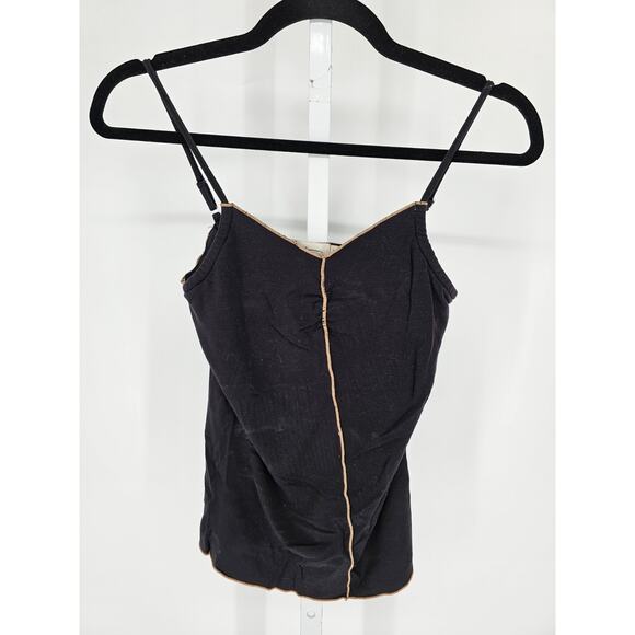 Wynn Tops - Vtg Y2K Spa at Wynn Womens Sz M Camisole Spaghetti Strap Black w/ Gold Trim